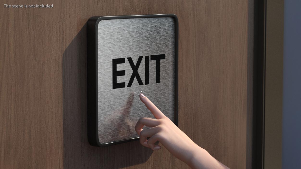 3D model Exit Compliance Sign