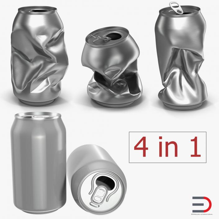 3D model Aluminium Cans Collection