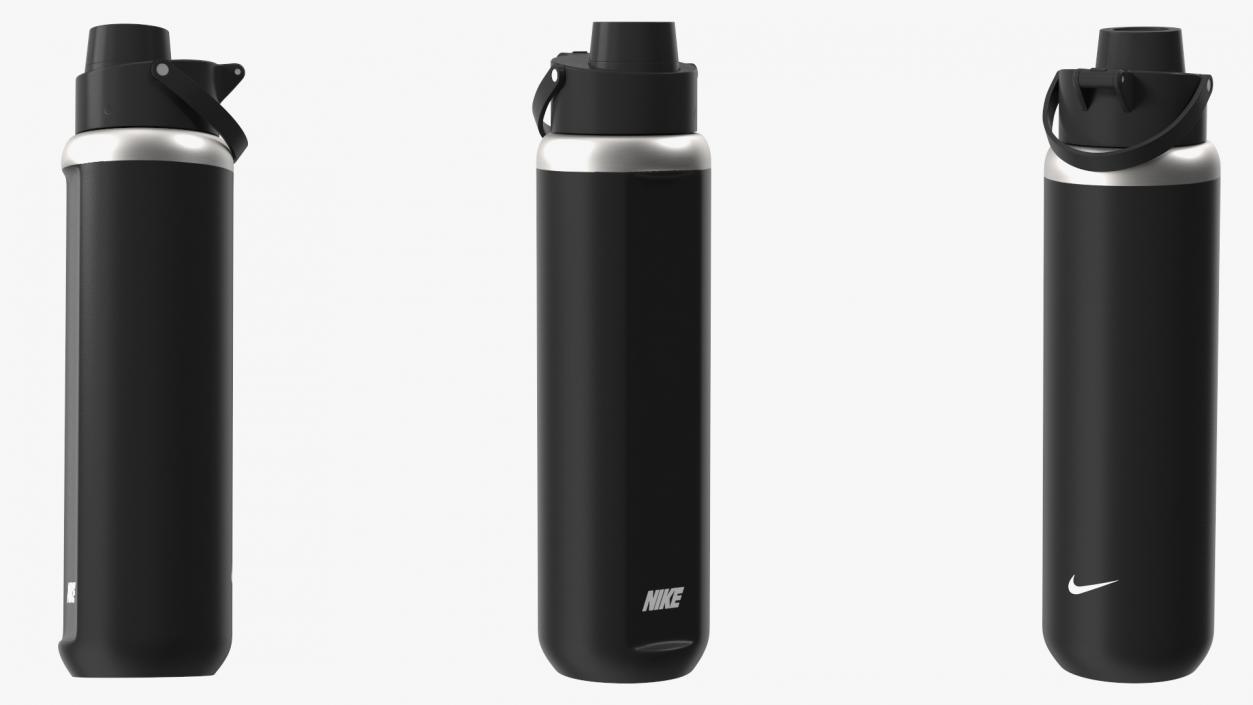 Bottle Water Nike Black Close 3D model