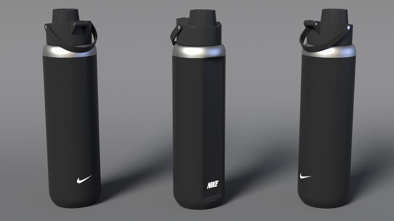 Bottle Water Nike Black Close 3D model