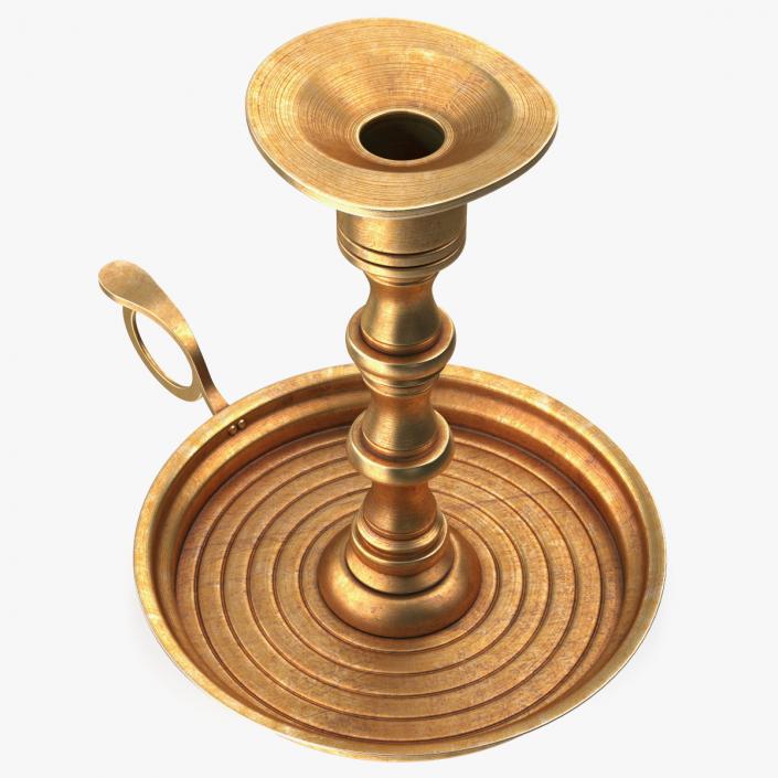 3D Antique Candle Holder with Handle model