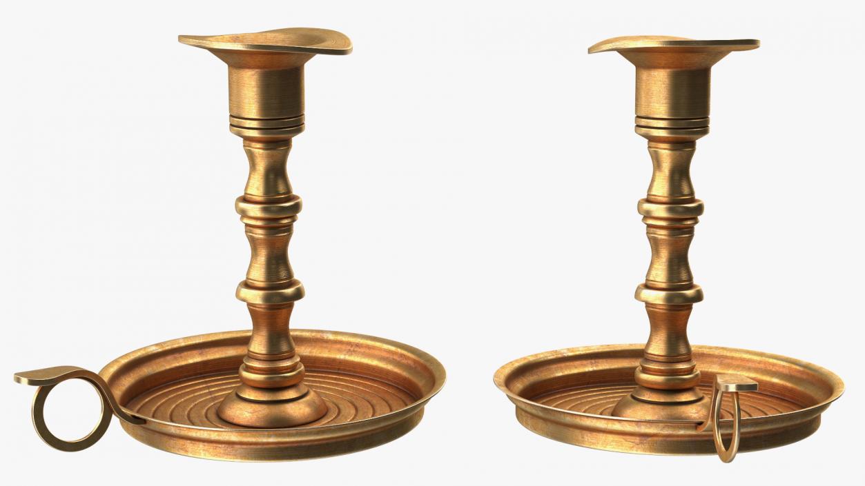 3D Antique Candle Holder with Handle model