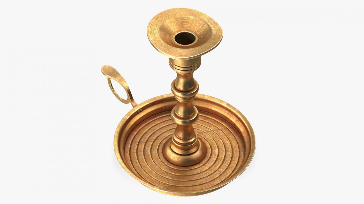 3D Antique Candle Holder with Handle model