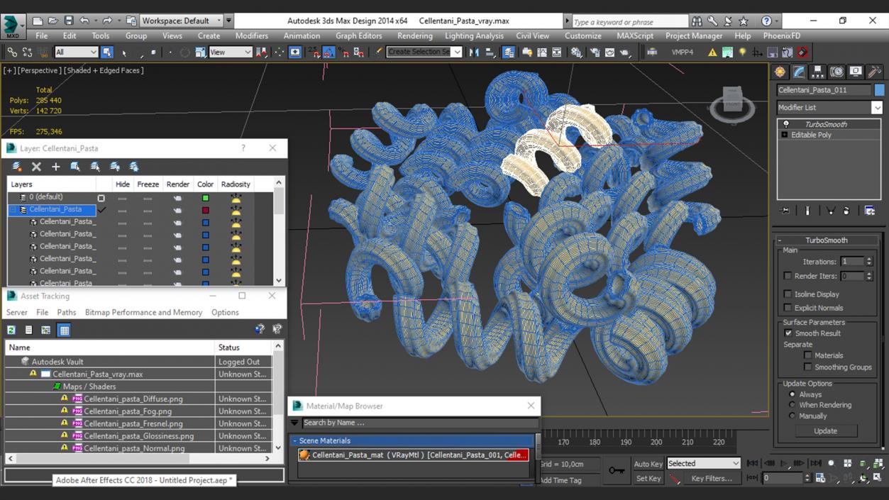 3D Cellentani Pasta