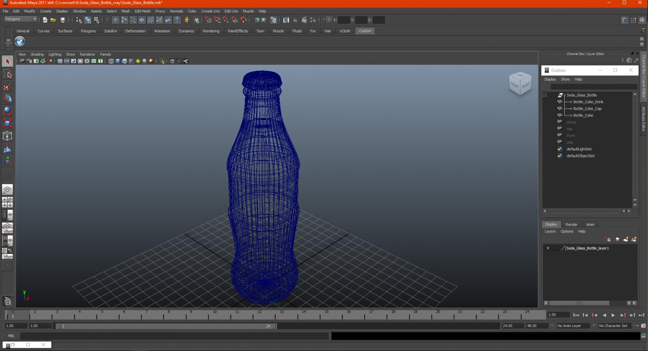 Soda Glass Bottle 3D