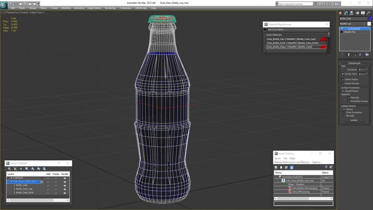 Soda Glass Bottle 3D