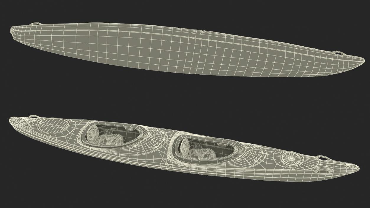 Double Sea Touring Kayak 3D model