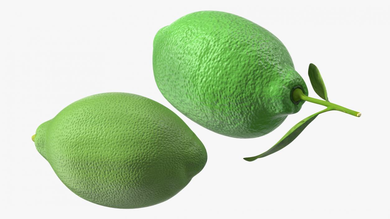 Plastic Green Lemon 3D model