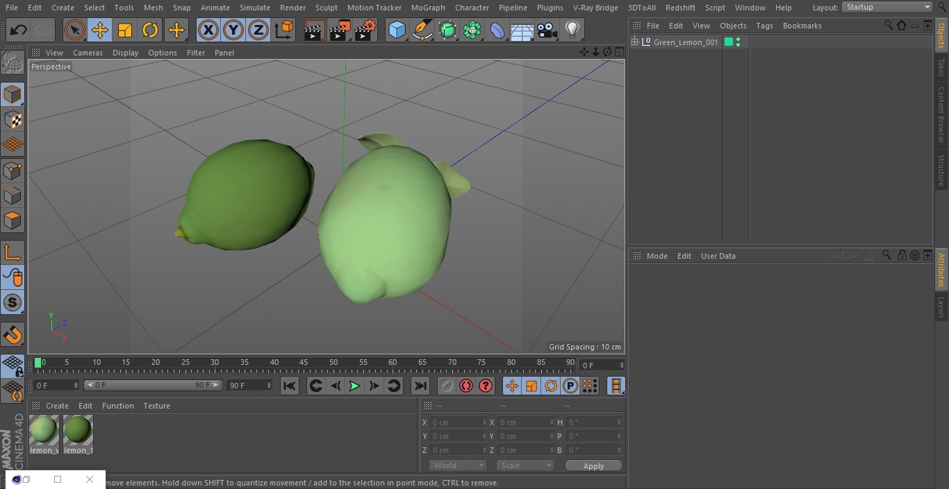 Plastic Green Lemon 3D model