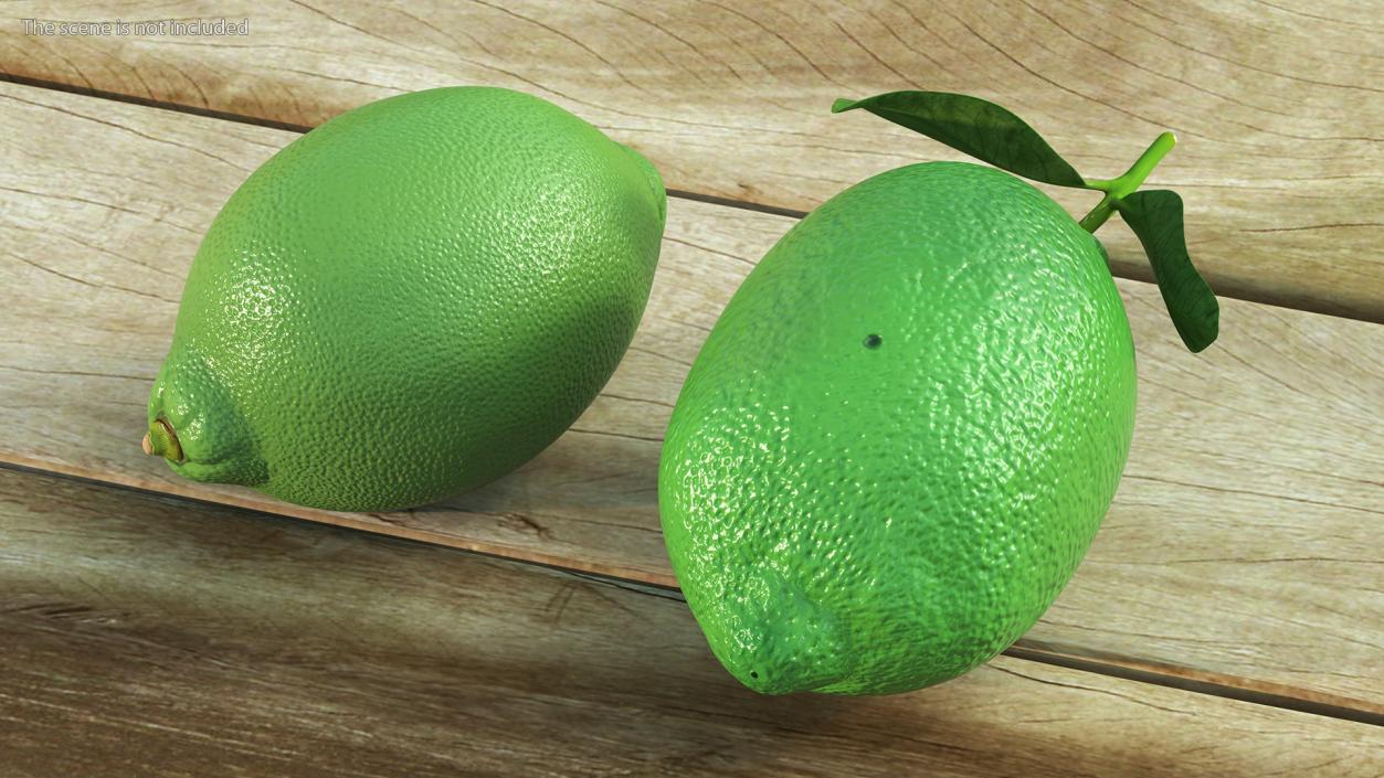 Plastic Green Lemon 3D model