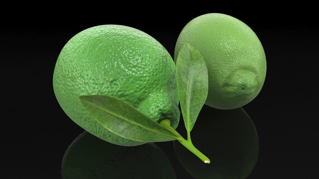 Plastic Green Lemon 3D model