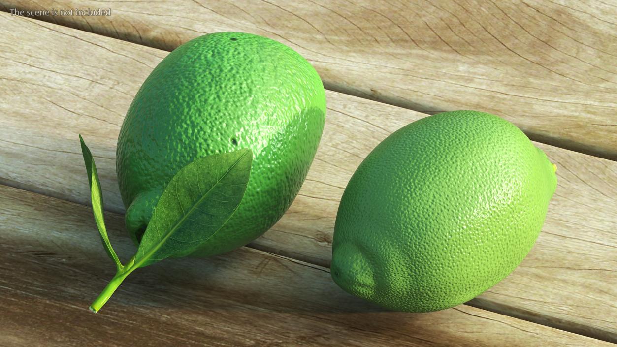 Plastic Green Lemon 3D model