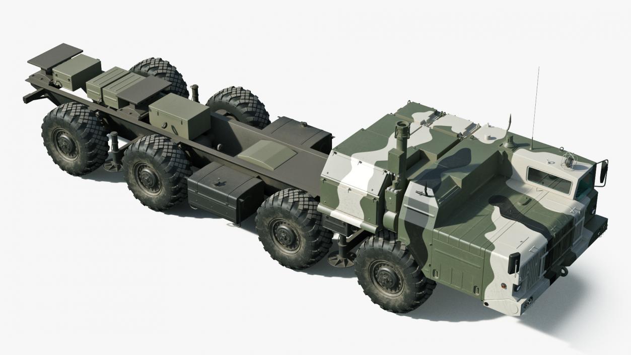 MAZ 543M 8x8 Truck Camouflage 3D model