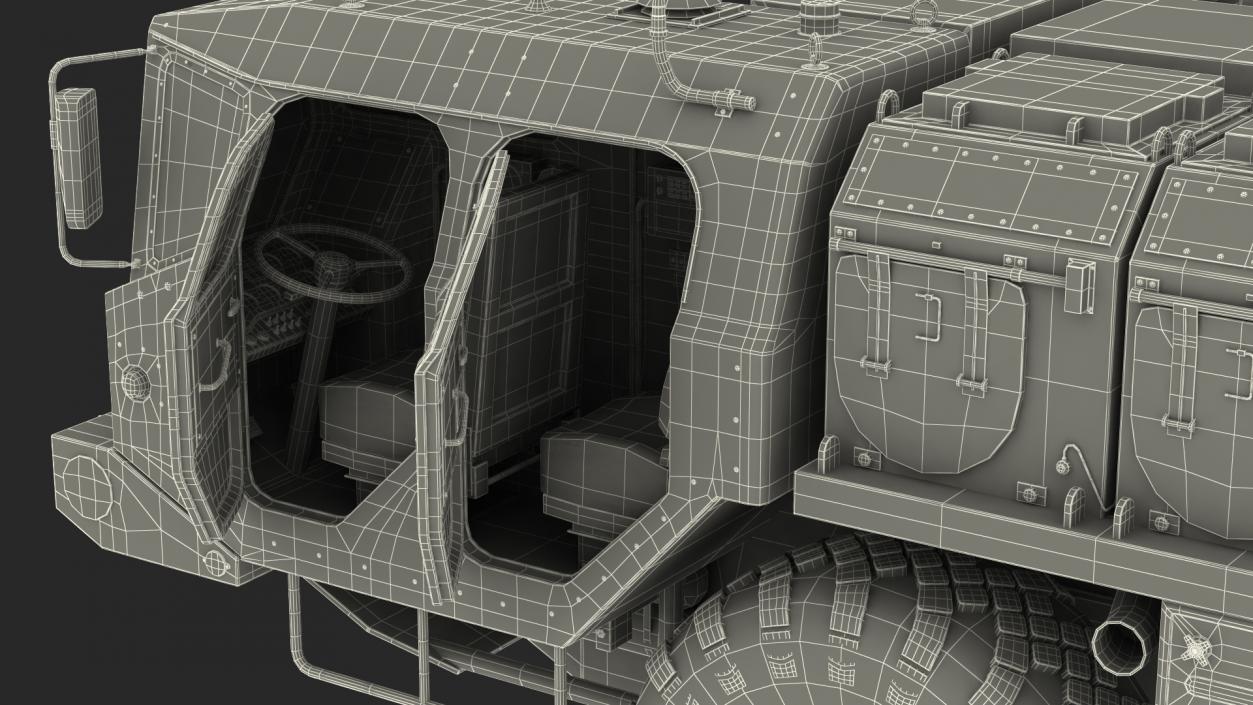 MAZ 543M 8x8 Truck Camouflage 3D model