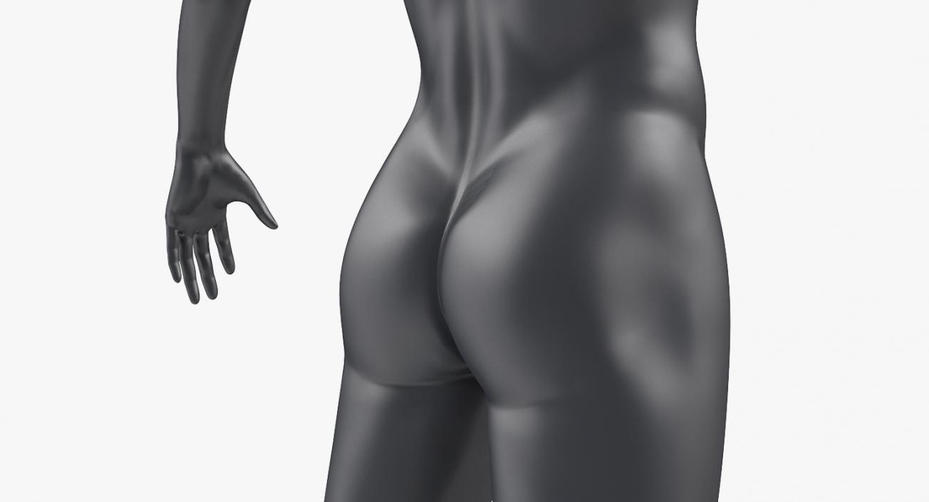 Male Mannequin Dark Grey 3D model