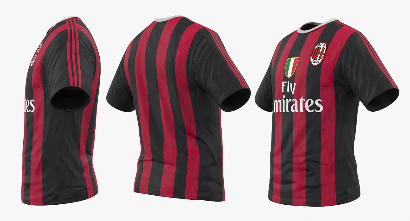 Soccer T-Shirt Milan 2 3D