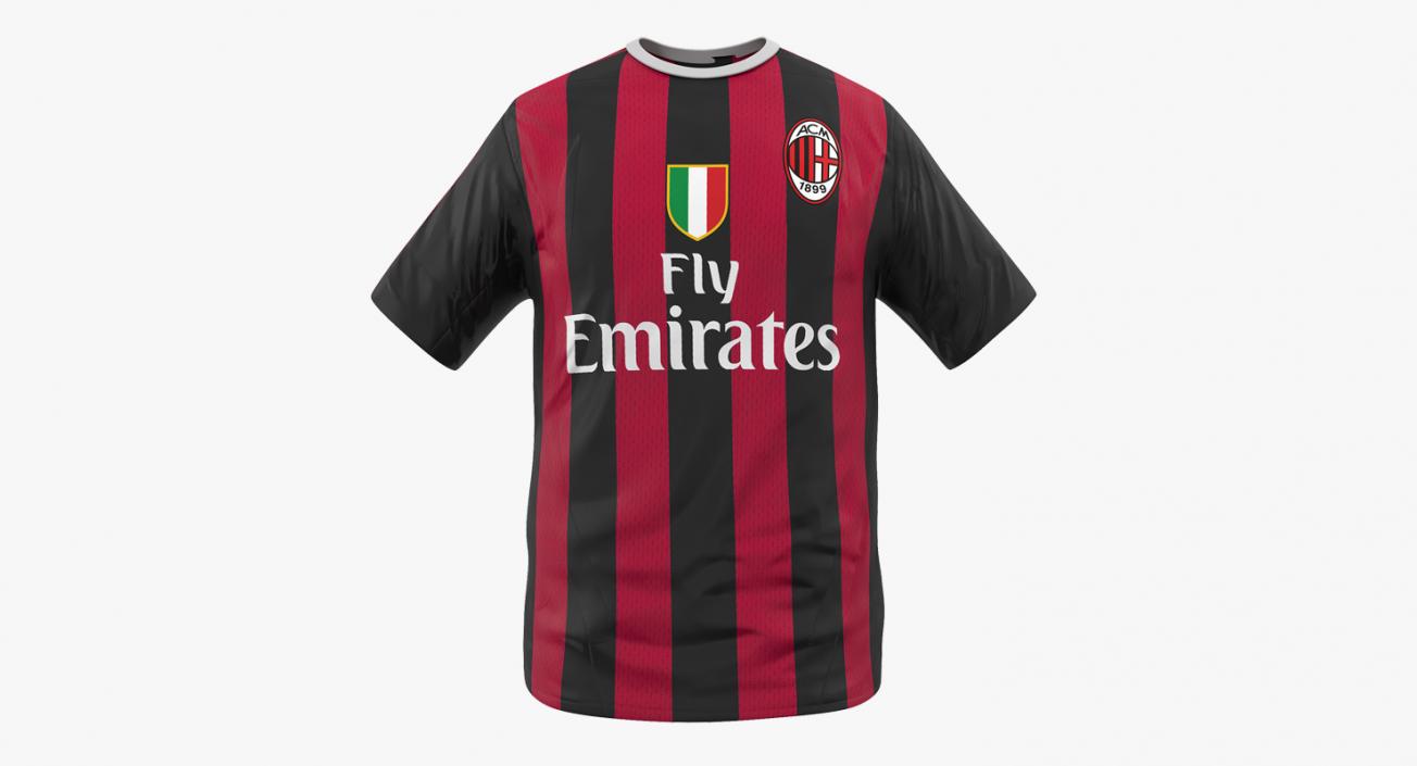 Soccer T-Shirt Milan 2 3D