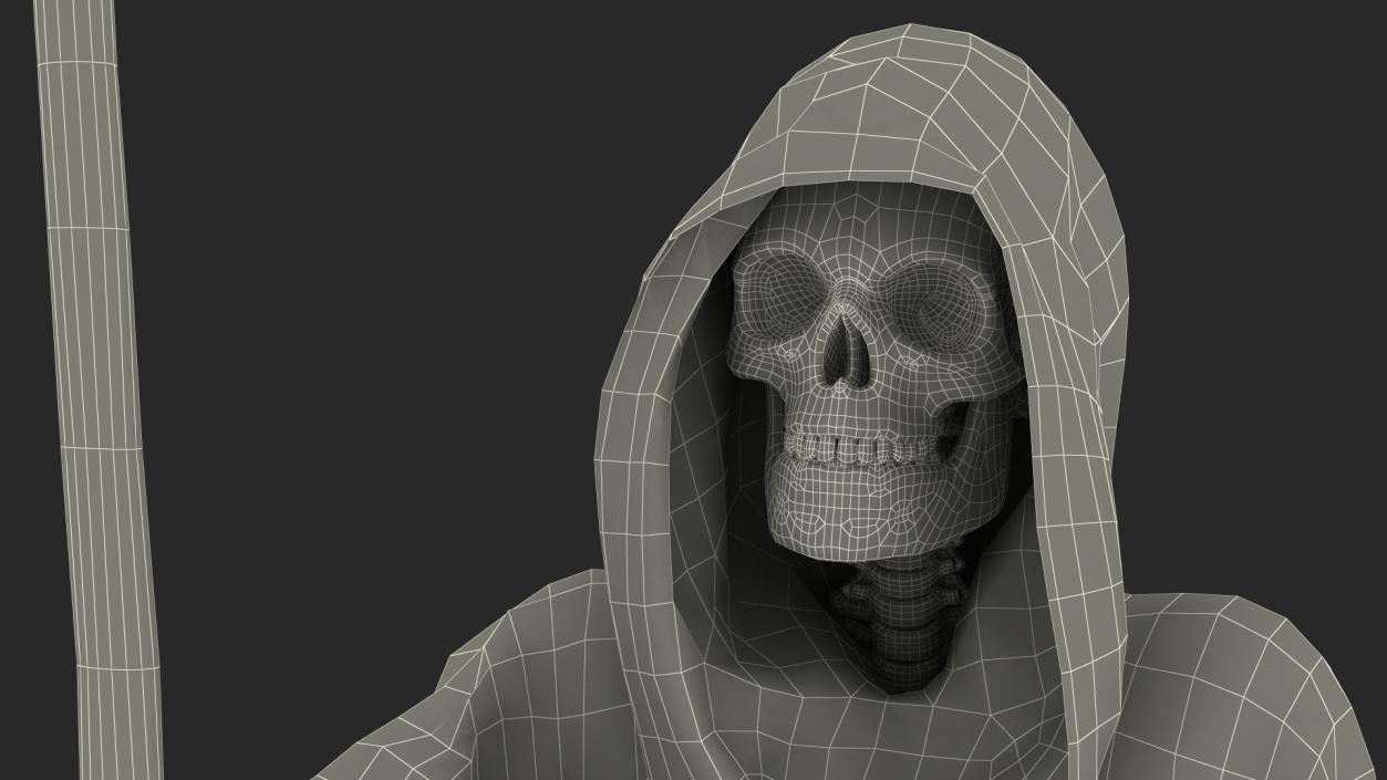 3D Death Character Staying Pose model