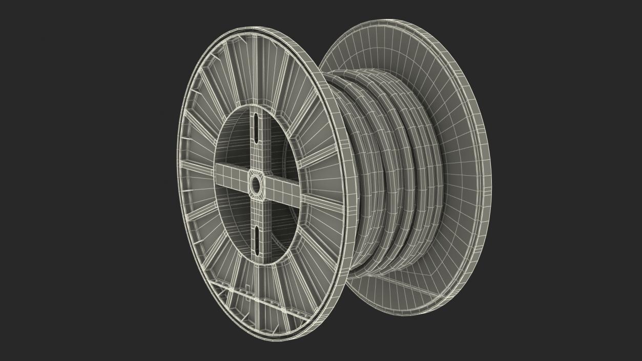 Industrial Cable Spool Reel 3D