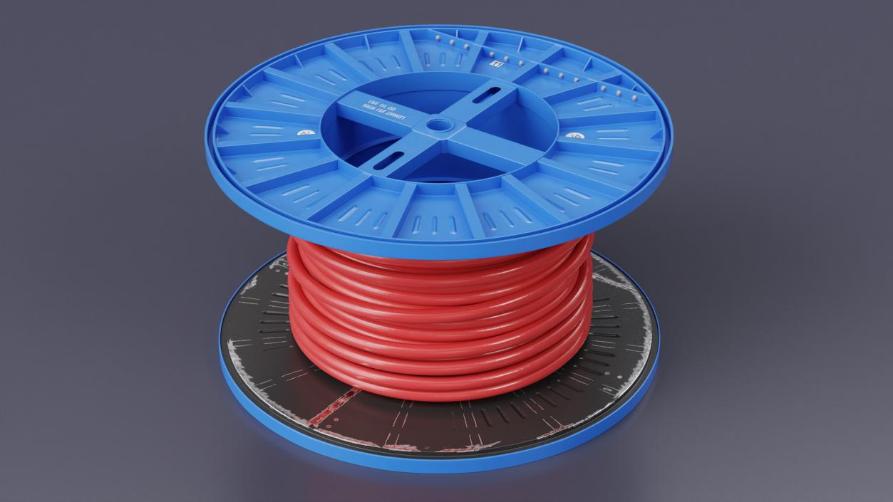 Industrial Cable Spool Reel 3D