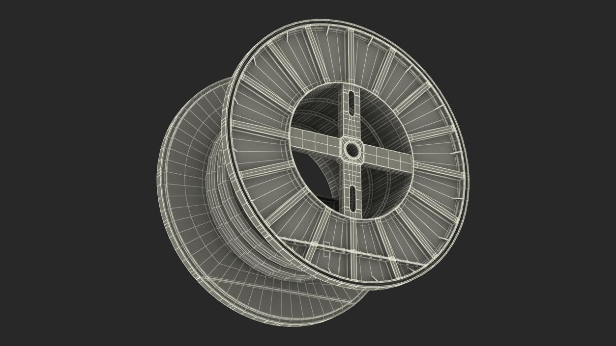 Industrial Cable Spool Reel 3D