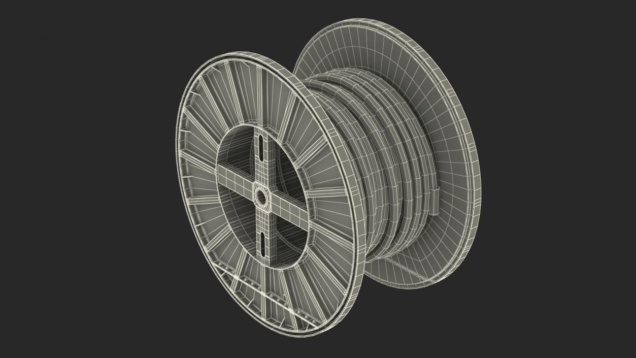 Industrial Cable Spool Reel 3D