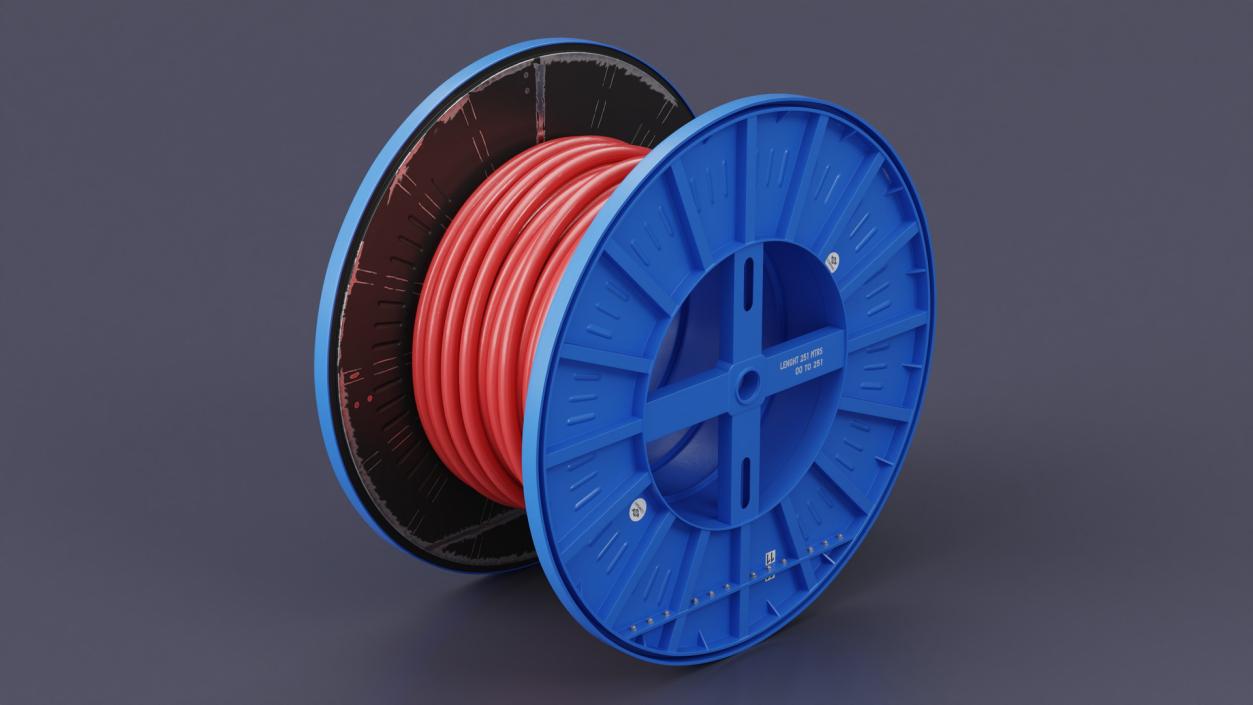 Industrial Cable Spool Reel 3D