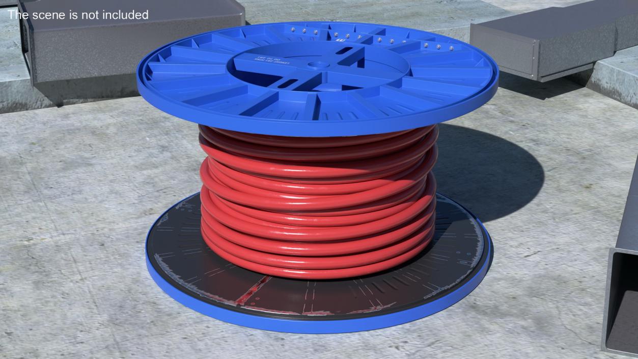 Industrial Cable Spool Reel 3D