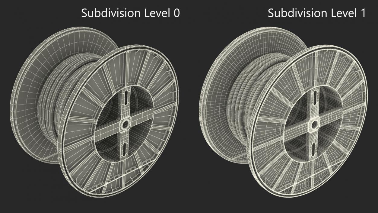 Industrial Cable Spool Reel 3D