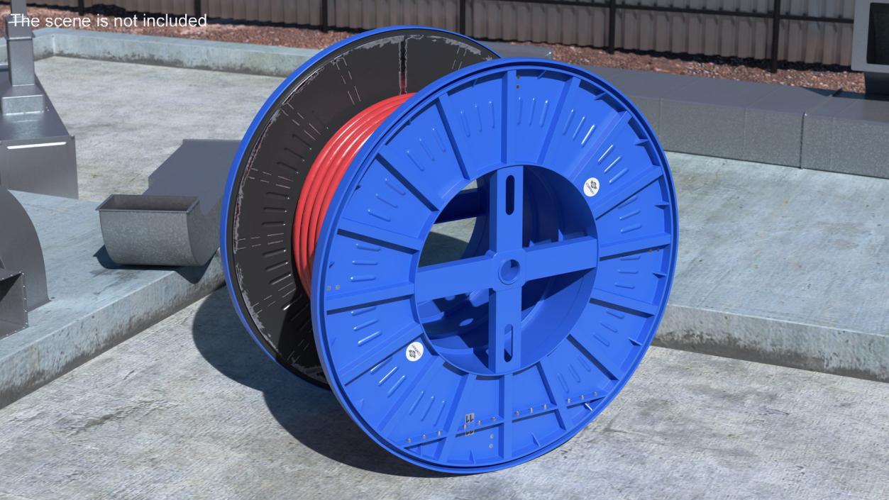 Industrial Cable Spool Reel 3D