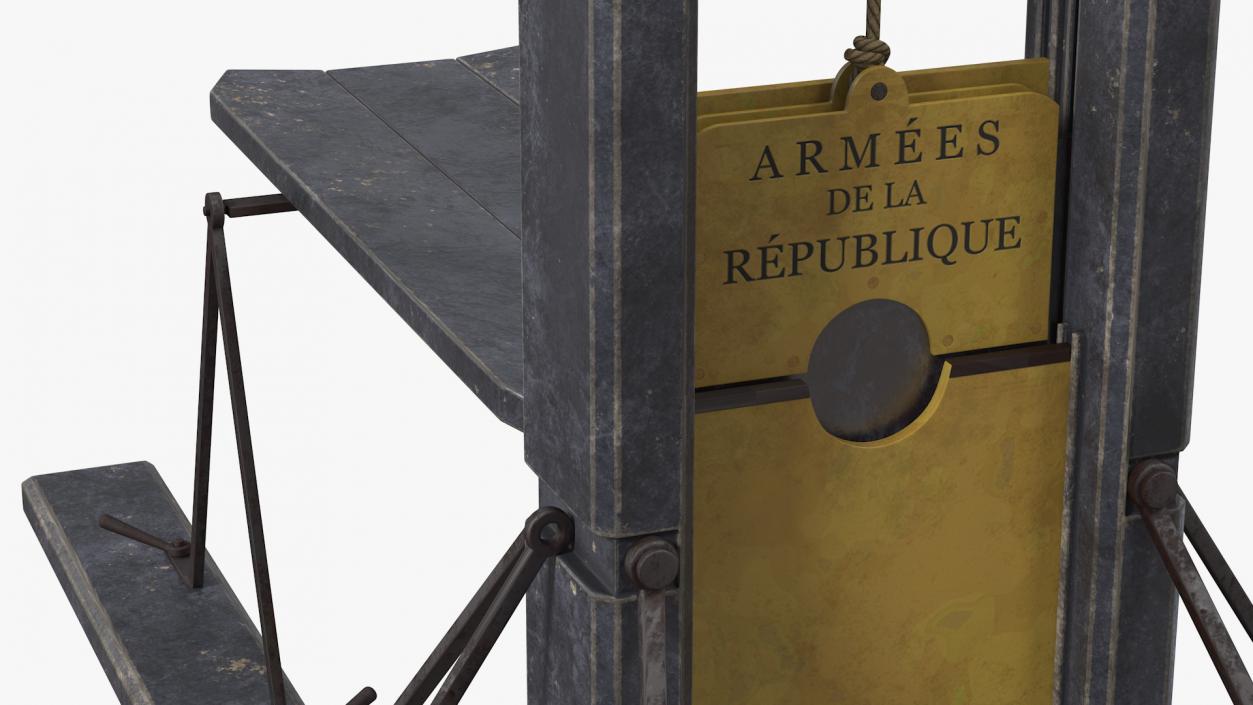 3D Antique French Revolution Guillotine