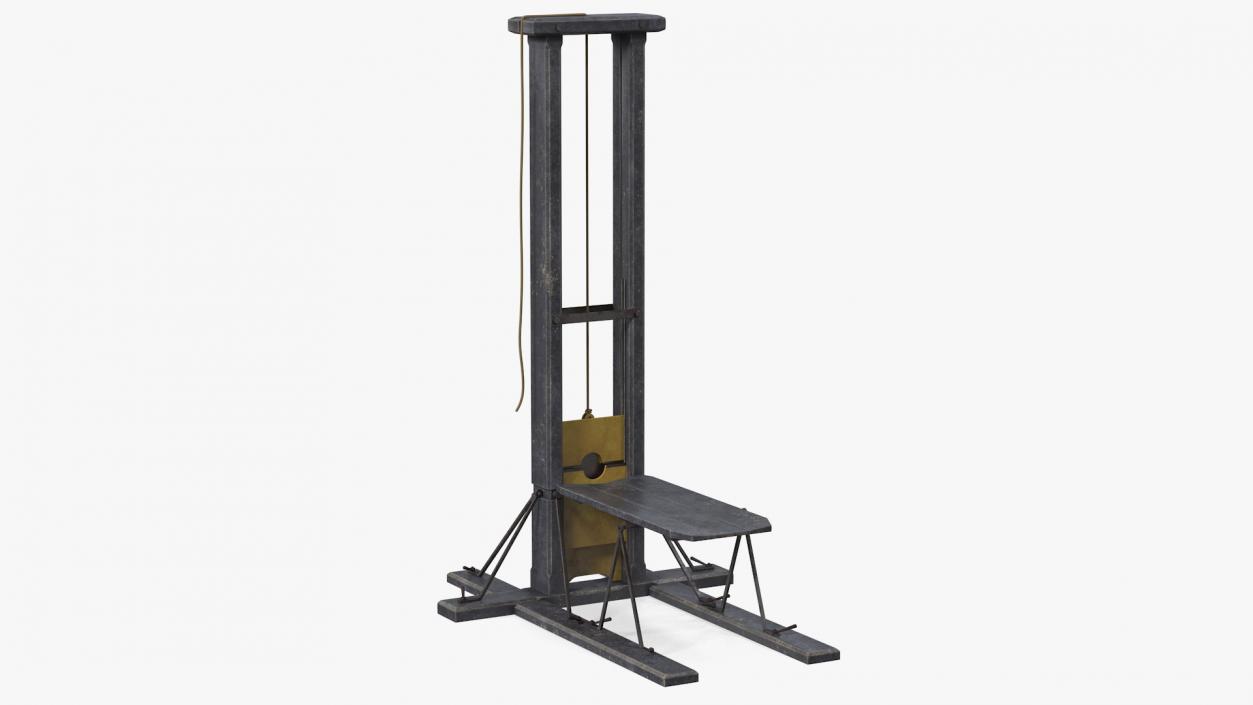 3D Antique French Revolution Guillotine