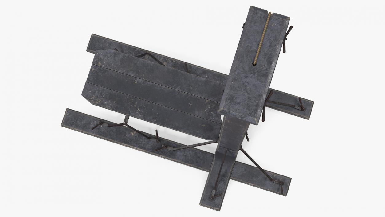 3D Antique French Revolution Guillotine