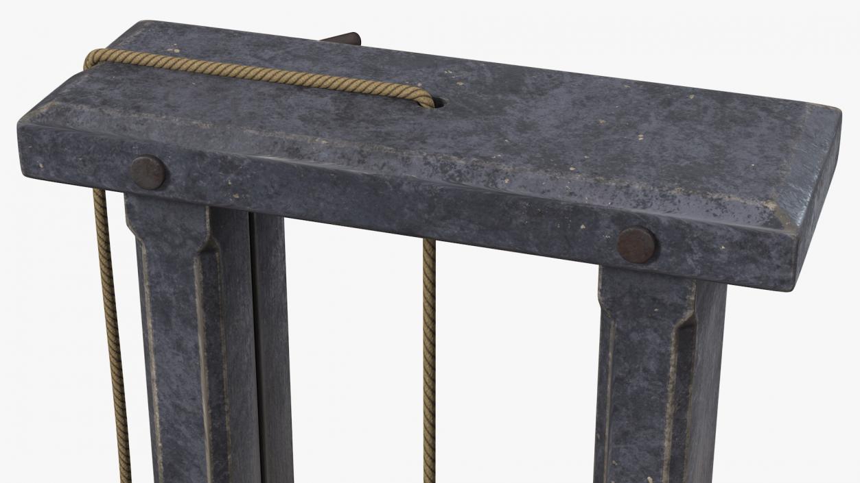 3D Antique French Revolution Guillotine