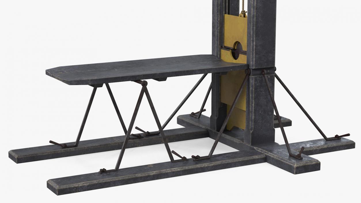 3D Antique French Revolution Guillotine