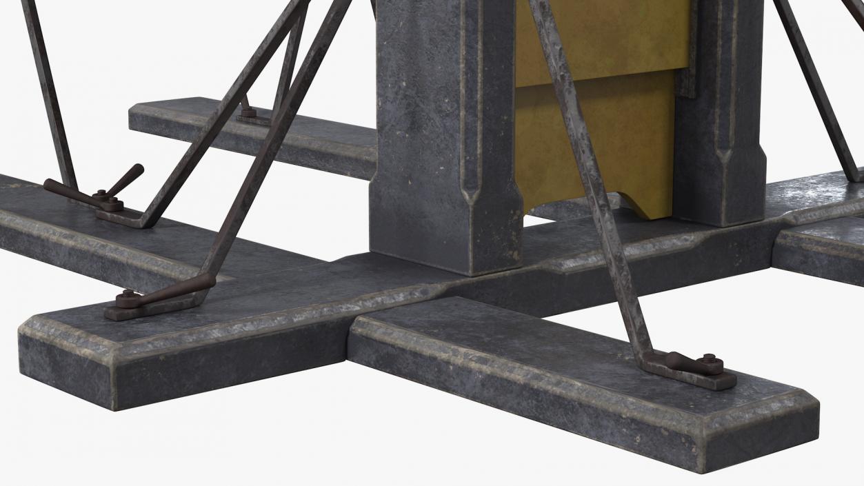 3D Antique French Revolution Guillotine