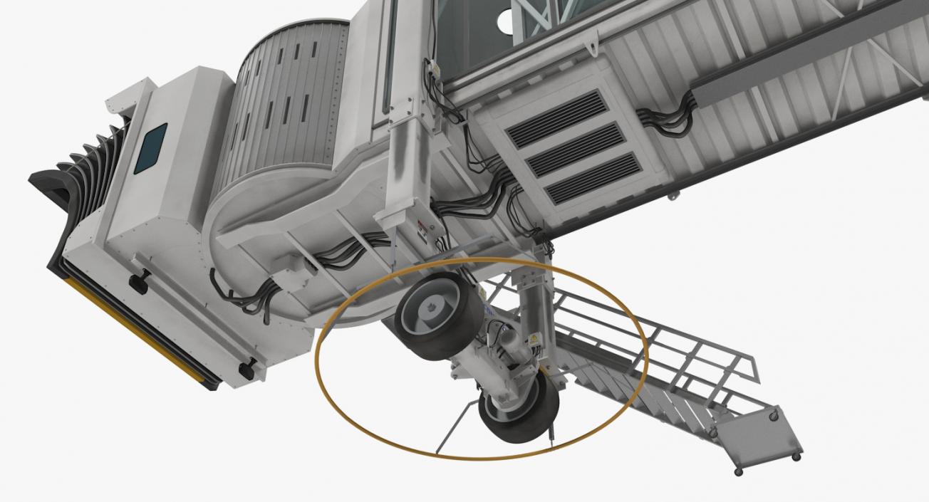 3D Airport Jetway Bridge Rigged model