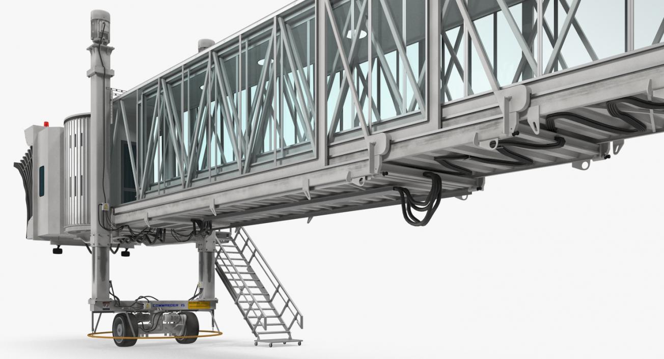 3D Airport Jetway Bridge Rigged model