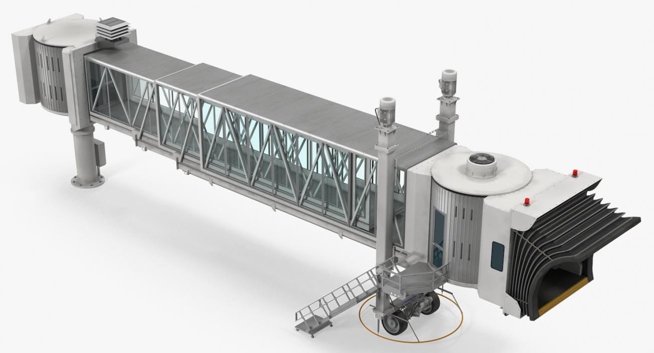 3D Airport Jetway Bridge Rigged model