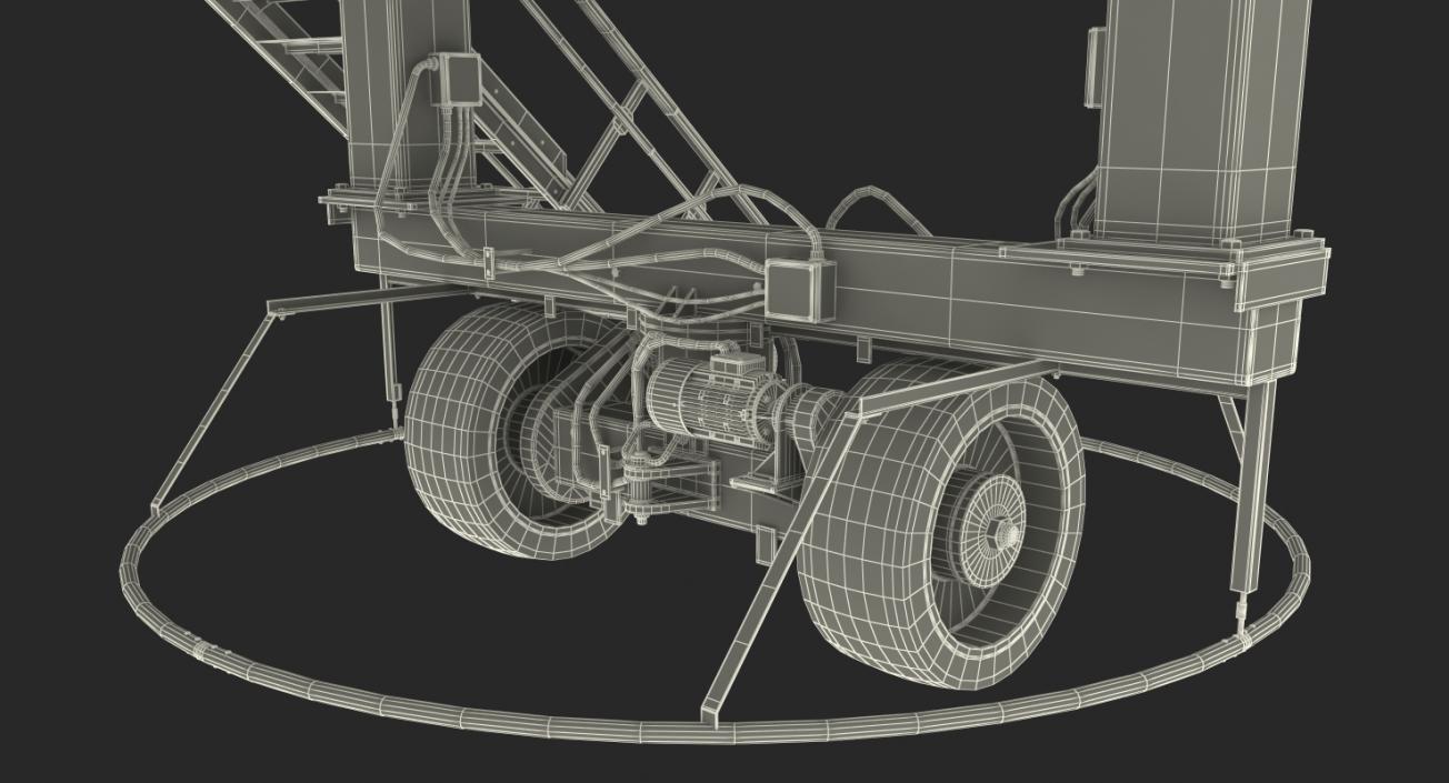 3D Airport Jetway Bridge Rigged model