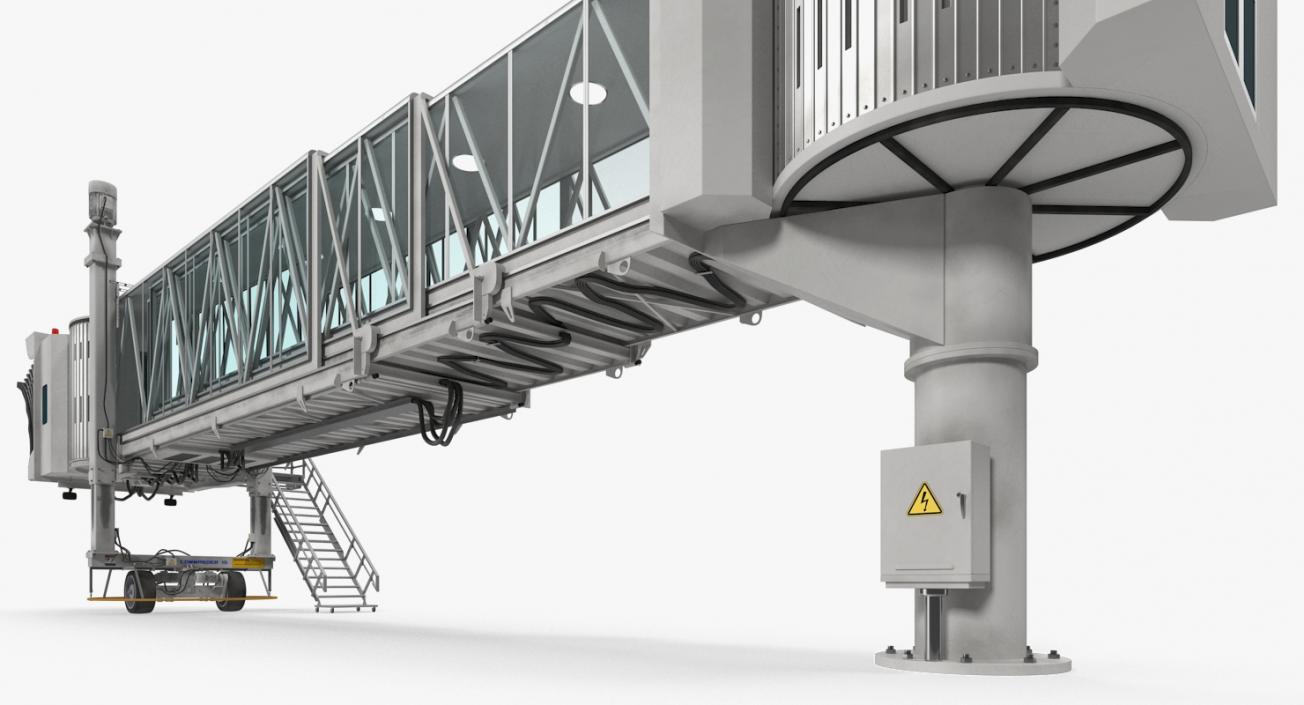 3D Airport Jetway Bridge Rigged model