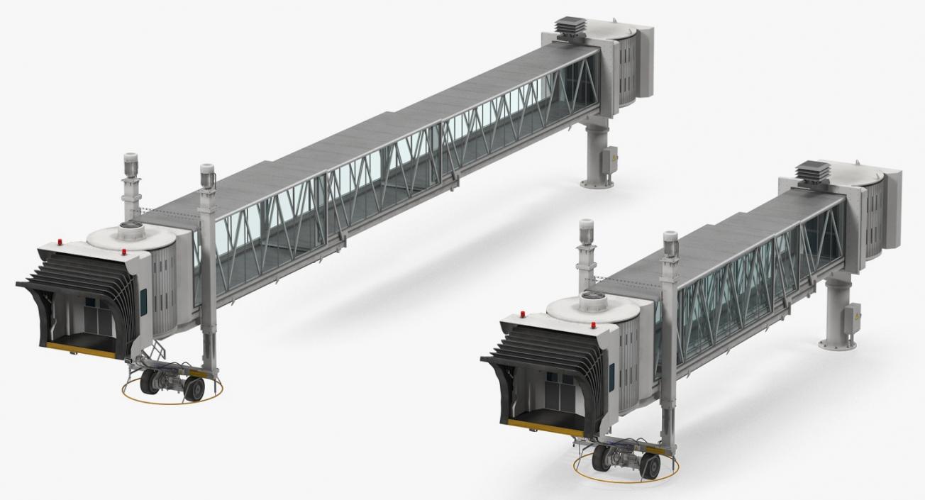 3D Airport Jetway Bridge Rigged model