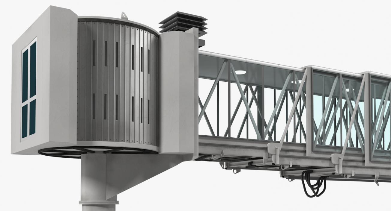 3D Airport Jetway Bridge Rigged model