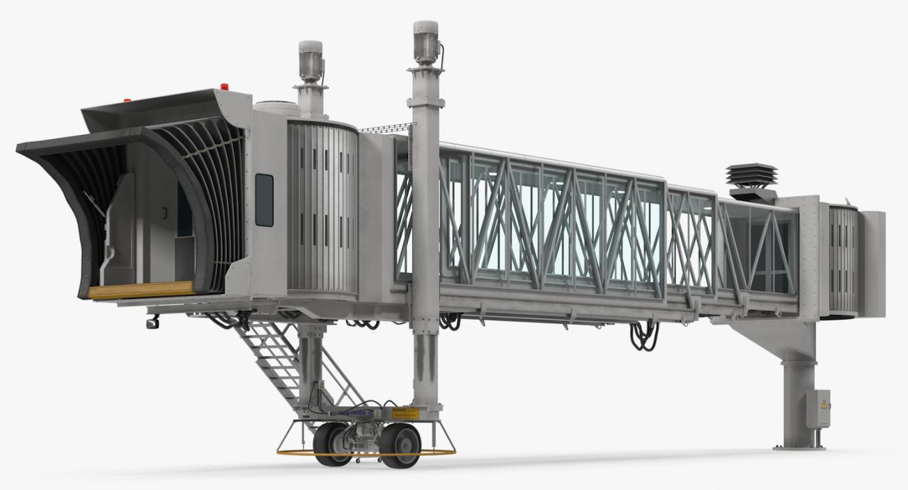 3D Airport Jetway Bridge Rigged model