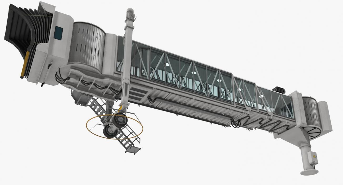 3D Airport Jetway Bridge Rigged model