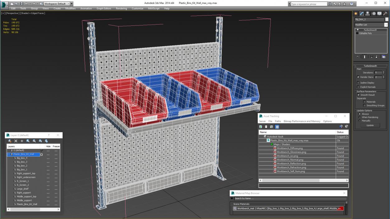 3D Plastic Bins Kit Wall