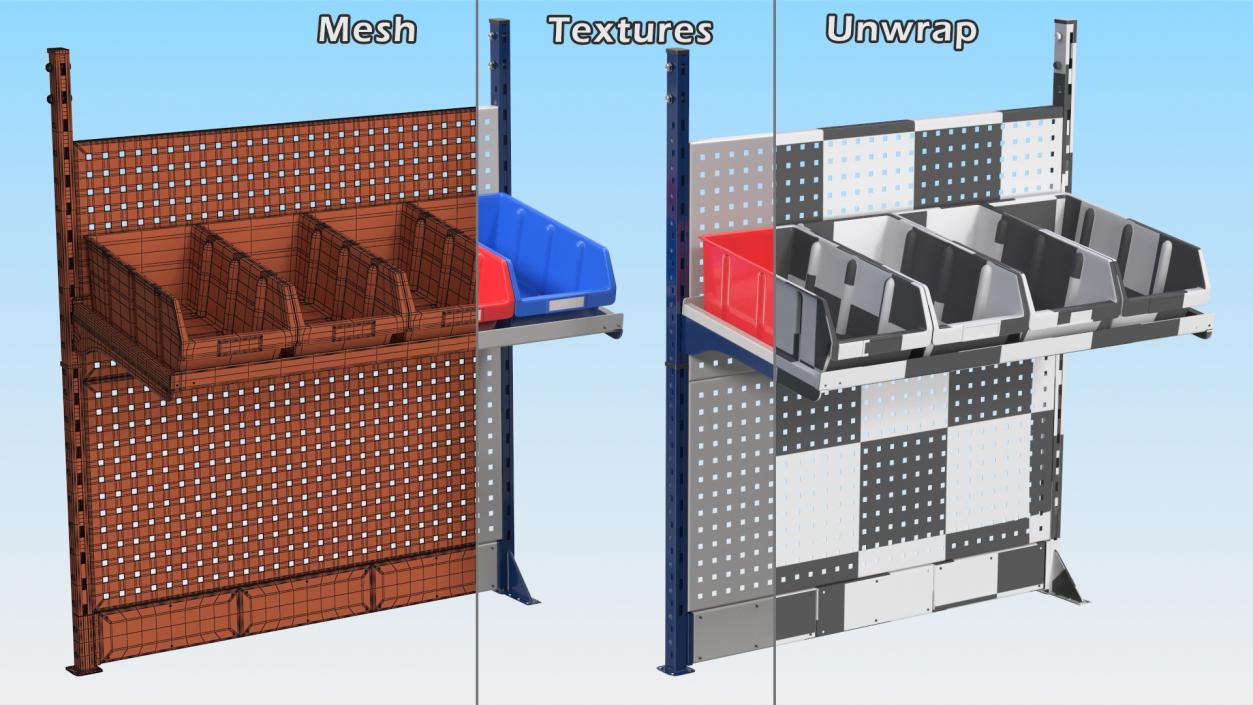 3D Plastic Bins Kit Wall