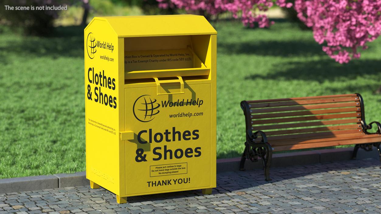 Drop Box for Clothes Rigged 3D