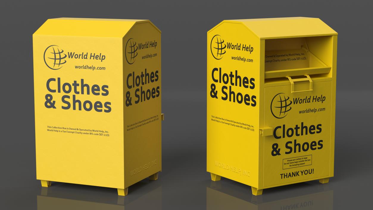 Drop Box for Clothes Rigged 3D