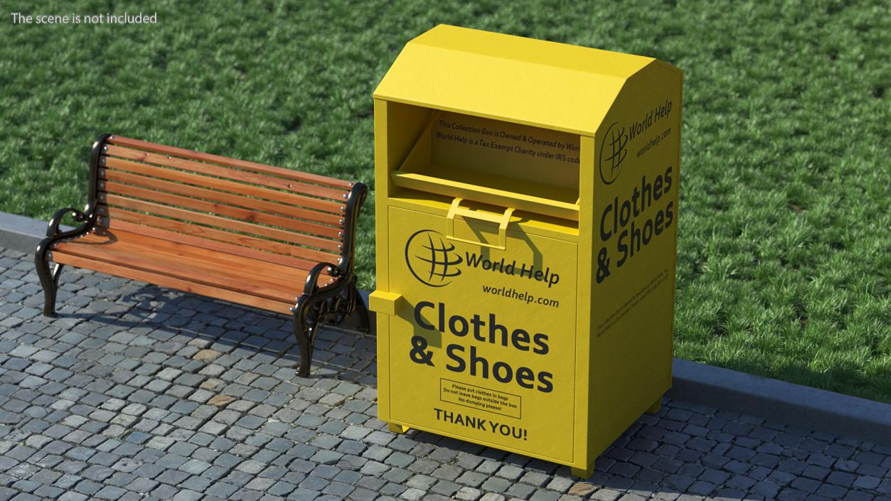 Drop Box for Clothes Rigged 3D